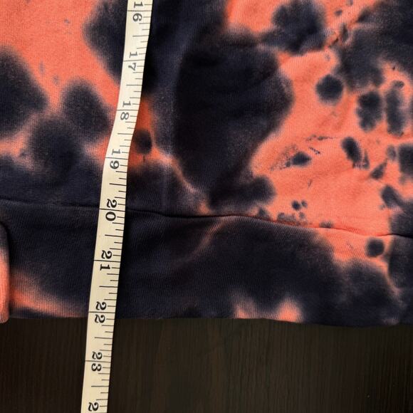 Sundry Sweatshirt Women Medium Tie Dye Pullover Crewneck Sweater Soft Coral Blue - Picture 8 of 9